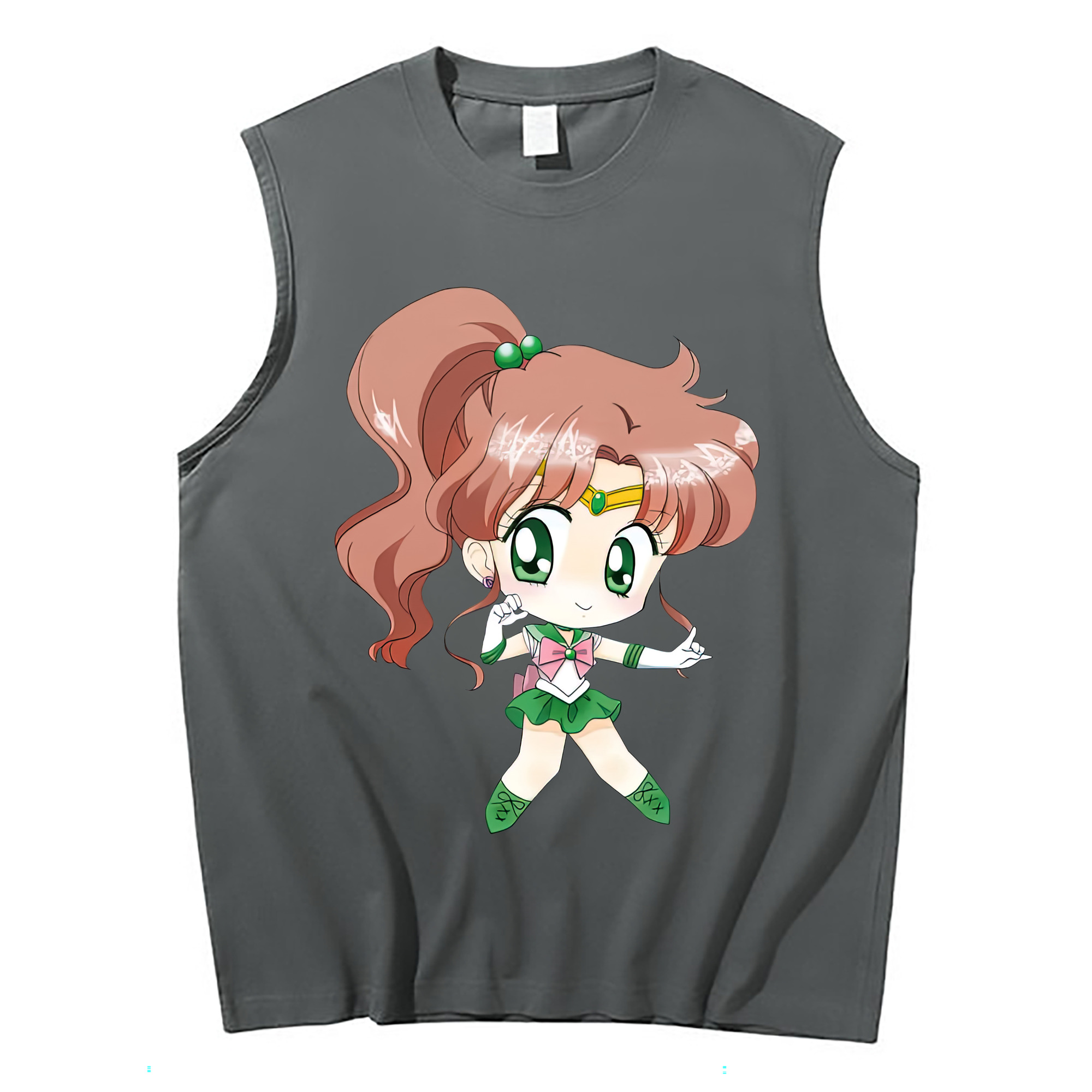 （画像用） 美少女戦士セーラームーン 木野 まこと きの まこと Sailor Moon Kino Makoto （セーラージュピター；Sailor Jupiter） コットン100％タンクトップ（フロントプリント）